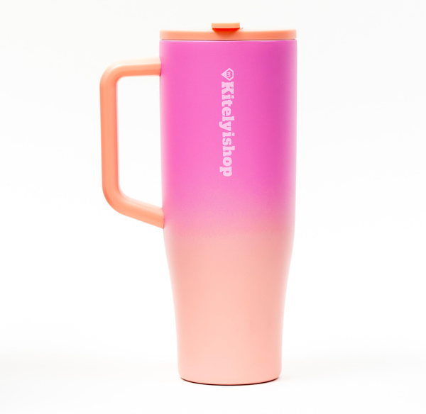 Kitelyishop 40oz Insulated Travel Mug (Peach Sunset)