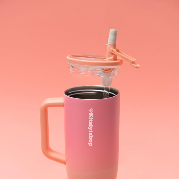 Kitelyishop 40oz Insulated Travel Mug (Peach Sunset)