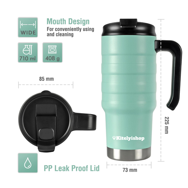 Kitelyishop 24 oz Insulated Mug with Flip Lid