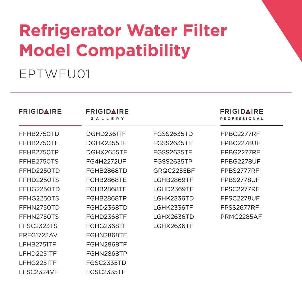 Frigidaire EPTWFU01 Refrigerator Water Filter
